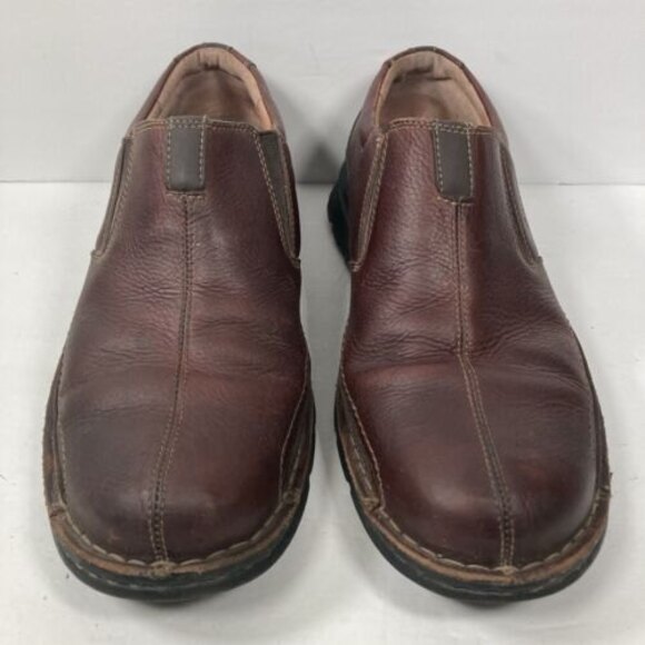 CLARKS Mens COTRELL LOAFERS 11M Leather Brown Round Toe Slip On Shoes 78538 EUC - Picture 3 of 8